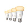 Philips Hue White Ambiance 4er Set LED E27 6 Watt 2200 - 6500 Kelvin 570 Lumen