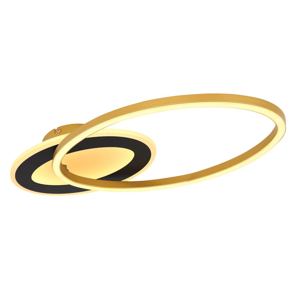 Globo SILLA Deckenleuchte LED Gold, Schwarz, 1-flammig, Fernbedienung main product photo