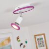 Cabri  Deckenleuchte LED Chrom, Lila, Weiß, 1-flammig