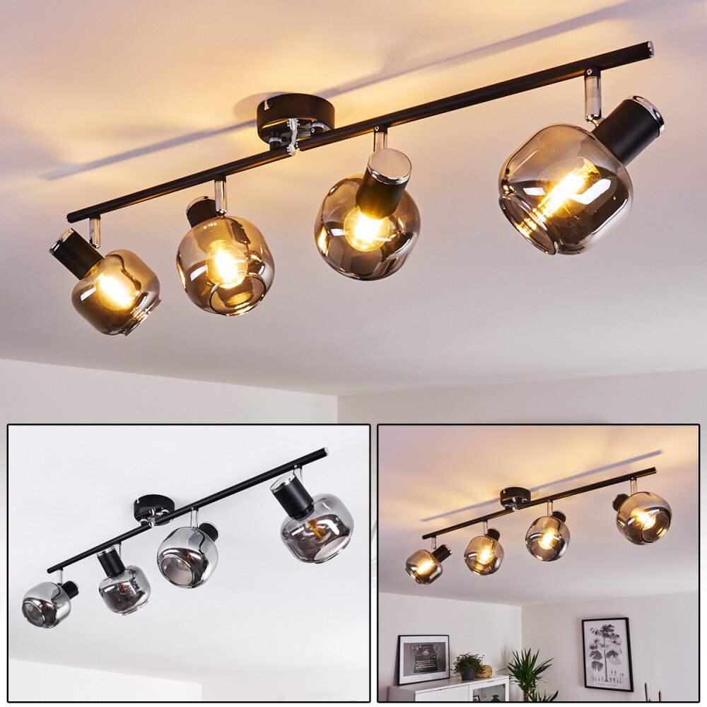 Lexington Deckenleuchte Chrom, Schwarz, 4-flammig main product photo