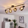 Lexington Deckenleuchte Chrom, Schwarz, 4-flammig