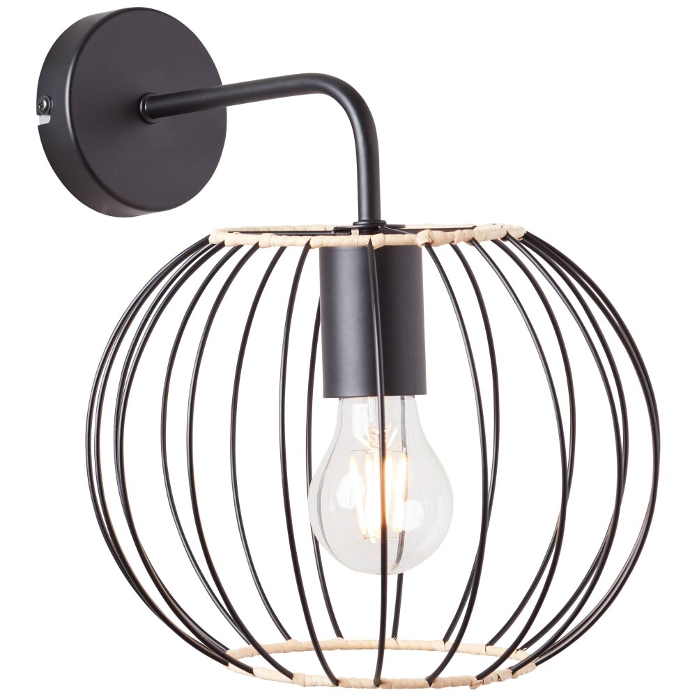 Brilliant Leuchten Silemia Wandleuchte Schwarz, 1-flammig main product photo
