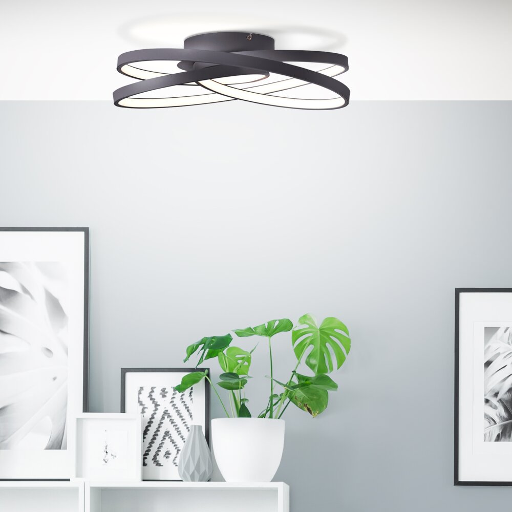 Brilliant Leuchten Labyrinth Deckenleuchte LED Schwarz, 1-flammig main product photo