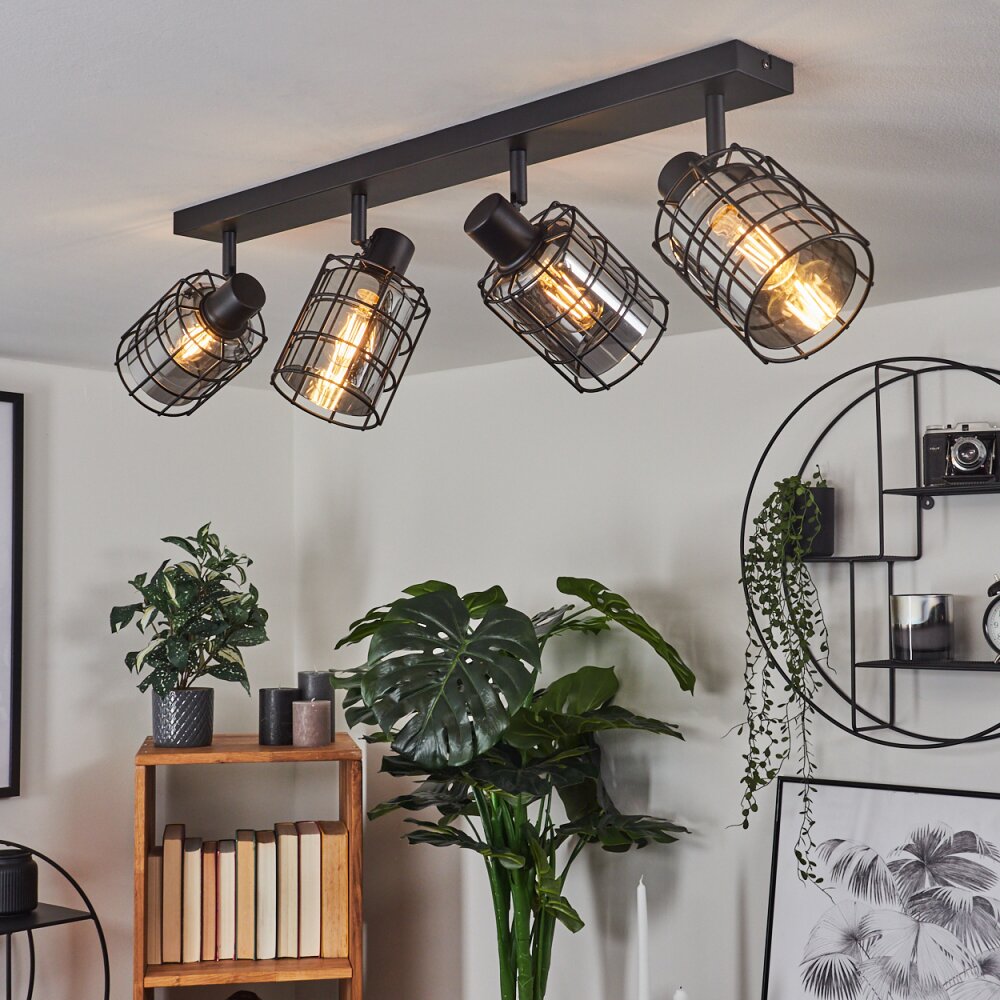 Lungernsee Deckenleuchte Schwarz, 4-flammig main product photo