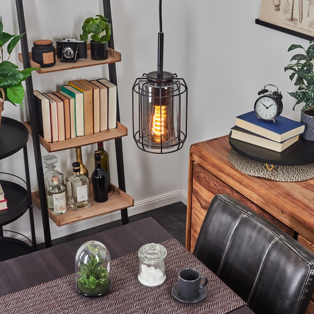 Thusis Hängeleuchte Schwarz, 1-flammig main product photo