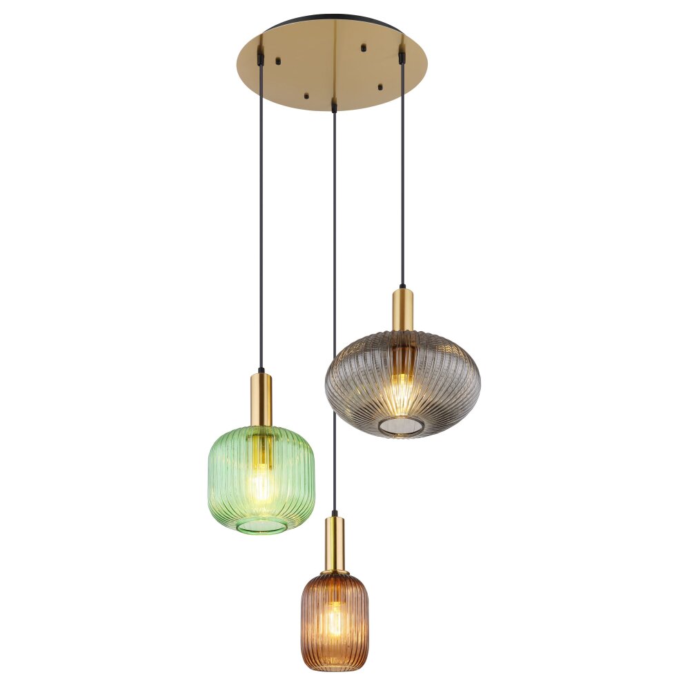 Globo NORMY Pendelleuchte Messing, 3-flammig main product photo