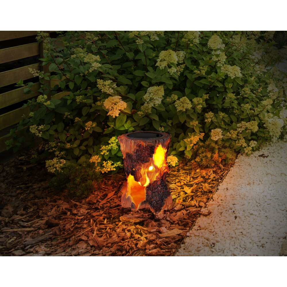 Globo BAUM Solarleuchte LED Holzoptik, Weiß, 1-flammig main product photo