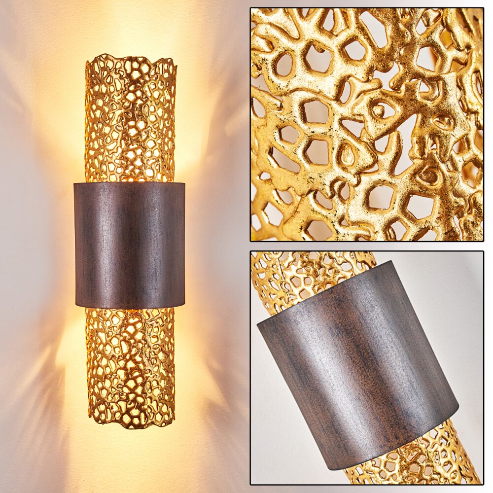 Hosea Wandleuchte Gold, Messing, 2-flammig main product photo