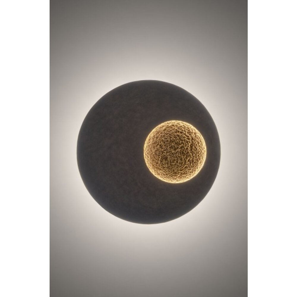Holländer LUNA RUND GROß Wandleuchte LED Braun, Gold, Schwarz, 1-flammig main product photo