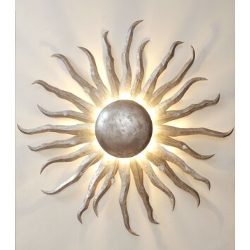 Holländer SONNE GIGANTE Wand- und Deckenleuchte Silber, 2-flammig