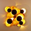 LED Wandleuchte gold-schwarz Gold, Schwarz, 9-flammig