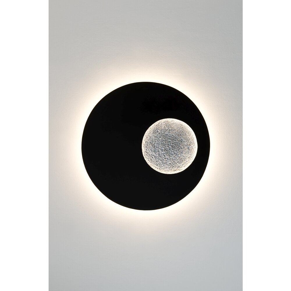 Holländer LUNA RUND GROSS Wandleuchte LED Braun, Schwarz, Silber, 1-flammig main product photo