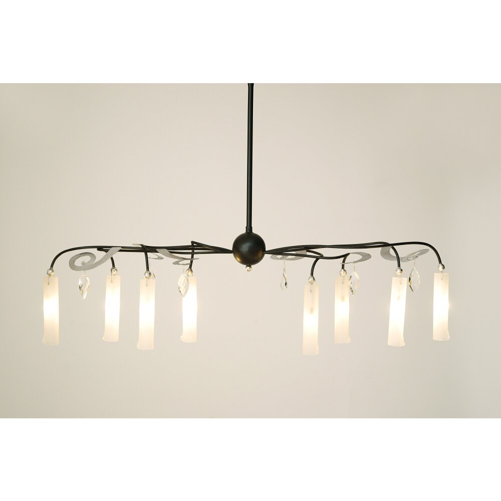 Holländer CASINO OVAL Hängeleuchte Schwarz, Silber, 8-flammig main product photo