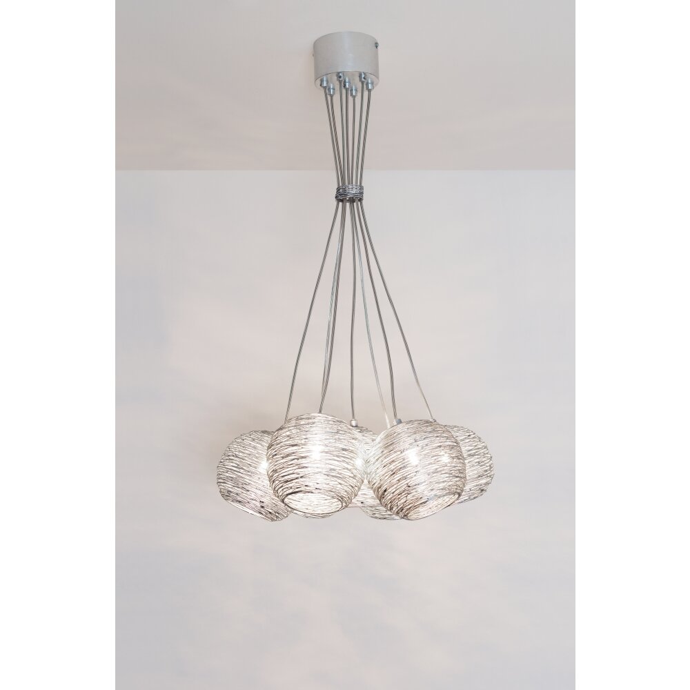 Holländer CARILLON Hängeleuchte Silber, 7-flammig main product photo