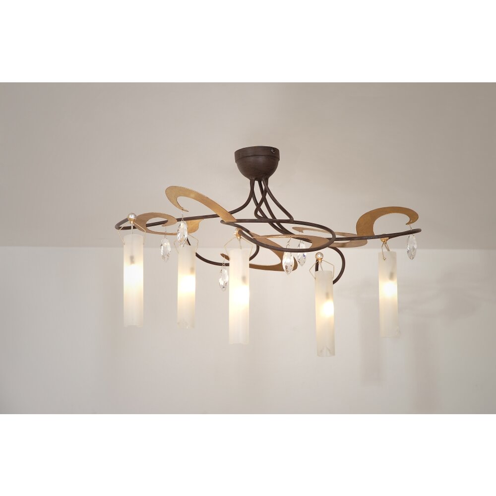 Holländer CASINO Deckenleuchte Braun, Gold, Schwarz, 5-flammig main product photo