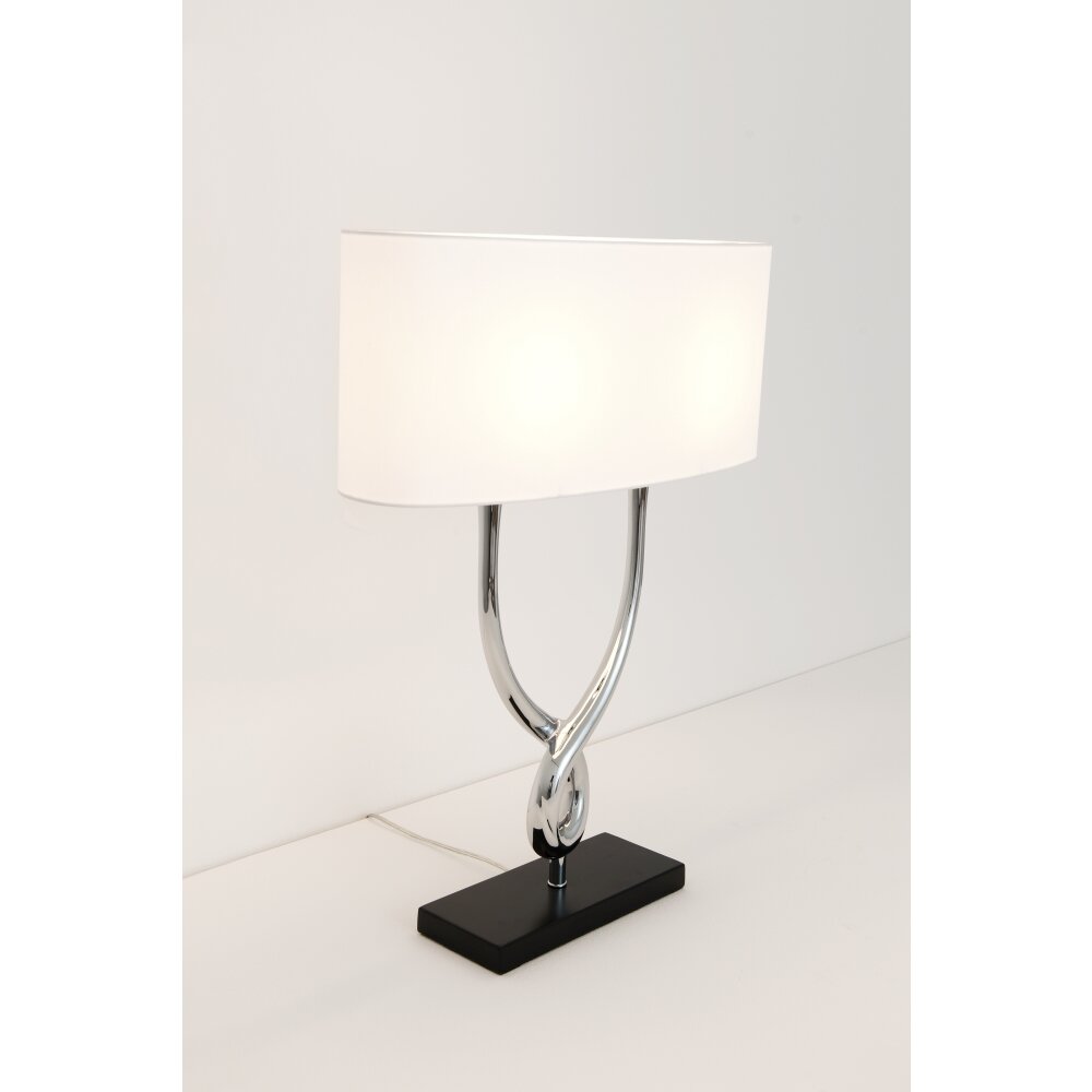 Holländer MONUMENTO Tischleuchte Schwarz, Silber, 2-flammig main product photo