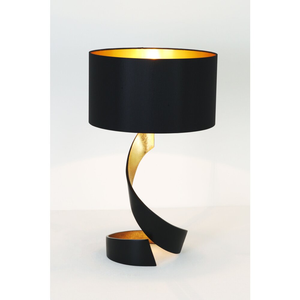 Holländer VORTICE Tischleuchte Schwarz-Gold, 1-flammig main product photo