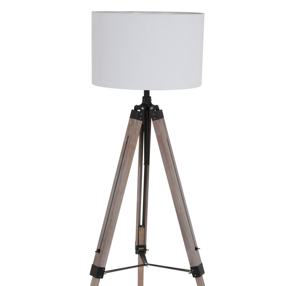 Steinhauer Triek Stehleuchte Holz hell, Schwarz, 1-flammig main product photo