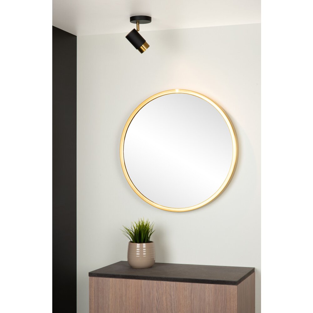 Lucide FLORIS Deckenleuchte Gold, Messing, Schwarz, 1-flammig main product photo