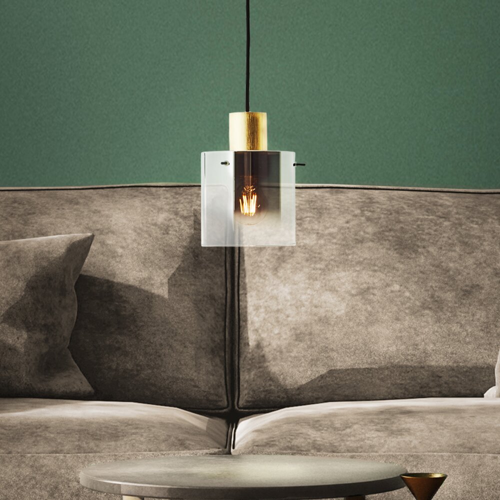 Brilliant Leuchten Osaki Pendelleuchte Gold, 1-flammig main product photo