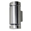 Lutec Lampen Focus Aussenwandleuchte Edelstahlfarben, 2-flammig