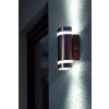 Lutec Lampen Focus Aussenwandleuchte Edelstahlfarben, 2-flammig