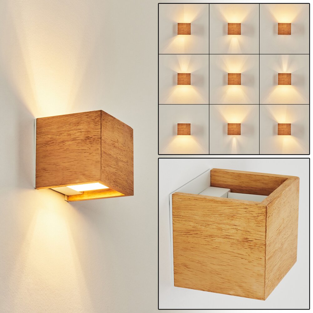 Badajoz Wandleuchte Naturfarben, Weiß, 1-flammig main product photo