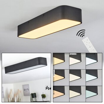 Iriondo Deckenleuchte LED Schwarz, 1-flammig, Fernbedienung Iriondo Deckenleuchte LED Schwarz, 1-flammig, Fernbedienung