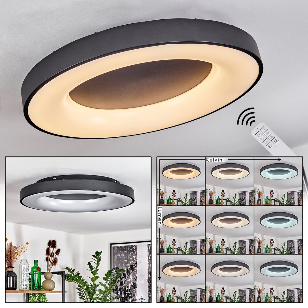 Sachseln Deckenleuchte LED Schwarz, 1-flammig, Fernbedienung main product photo