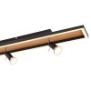 Globo IDA Deckenleuchte LED Holzoptik, Schwarz, 5-flammig