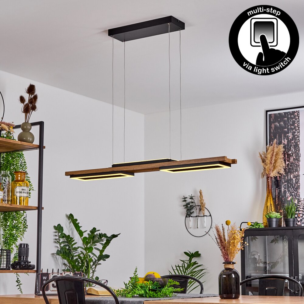 Ayajasco Pendelleuchte LED Naturfarben, Schwarz, 1-flammig main product photo