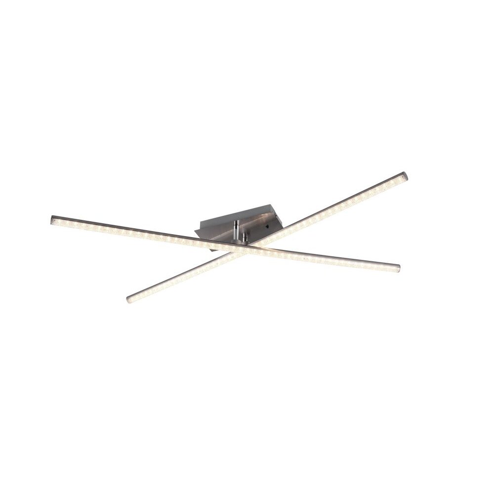 Reality STRADA Deckenleuchte LED Nickel-Matt, 2-flammig, Fernbedienung, Farbwechsler main product photo