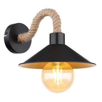 Globo DIANA Wandleuchte Schwarz, 1-flammig