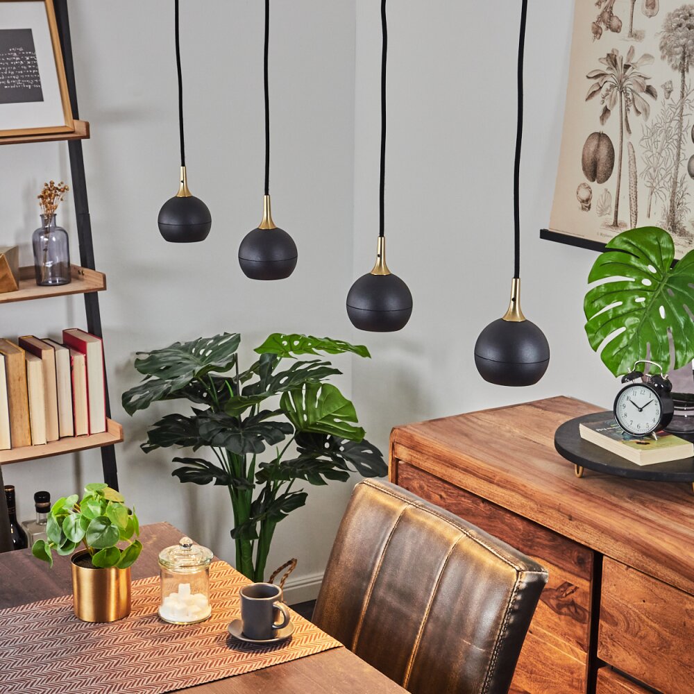 Morrison Pendelleuchte Schwarz, 4-flammig main product photo