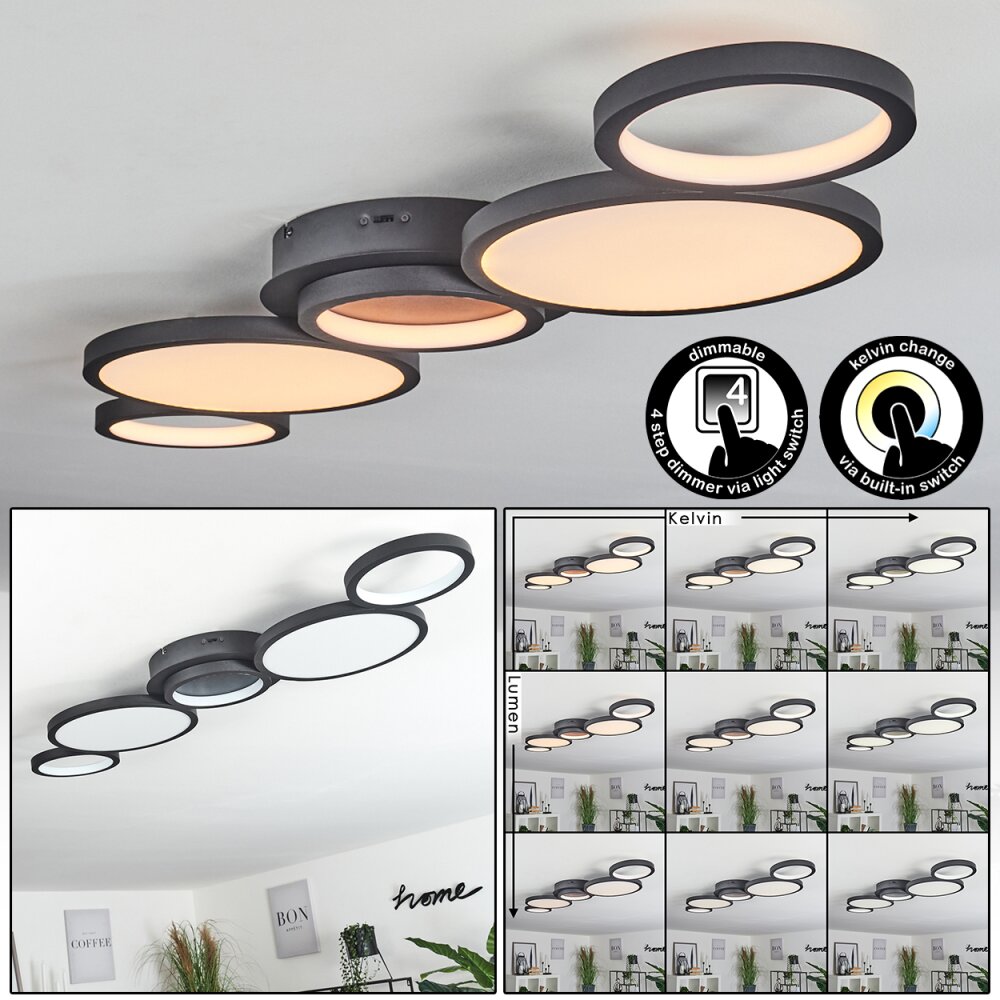 Carabajal Deckenleuchte LED Schwarz, 1-flammig main product photo