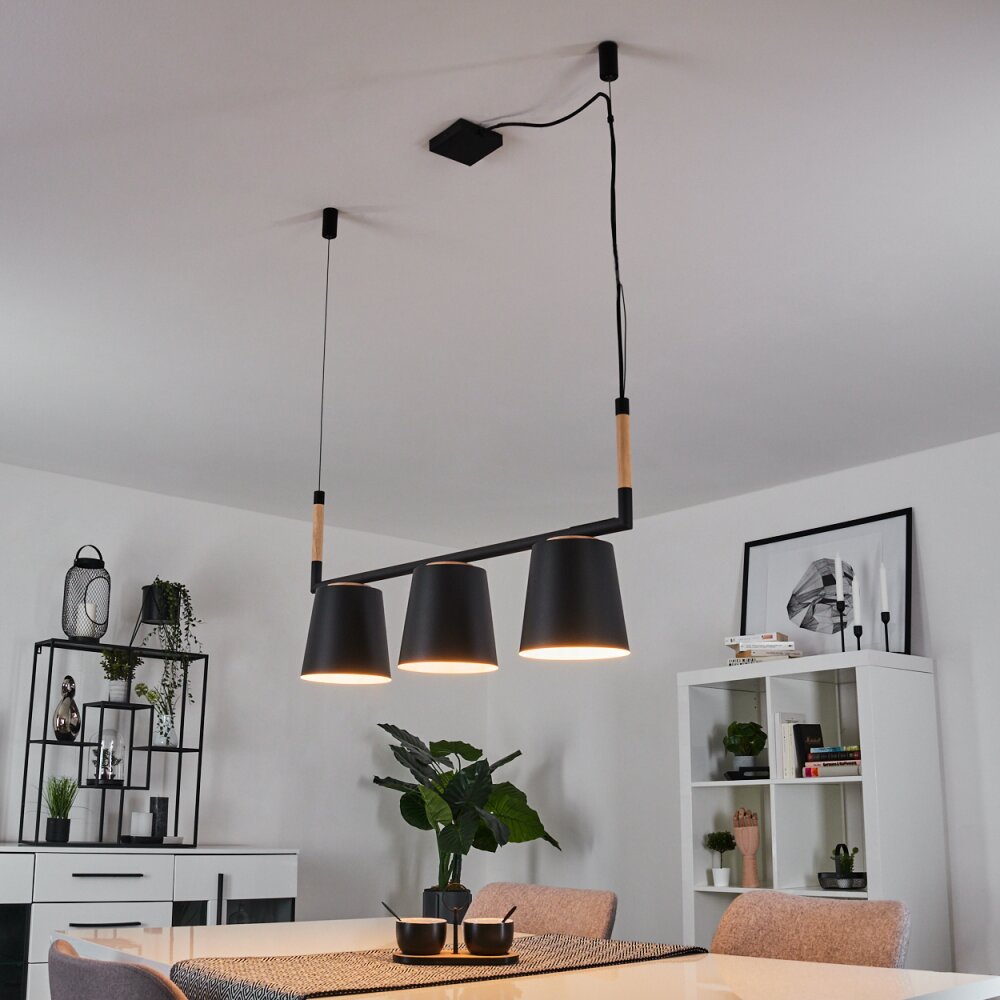 Cerrizal Pendelleuchte Naturfarben, Schwarz, 3-flammig main product photo