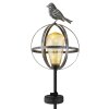 Gobo Solarleuchte LED Altsilber, Bernsteinfarben, 5-flammig
