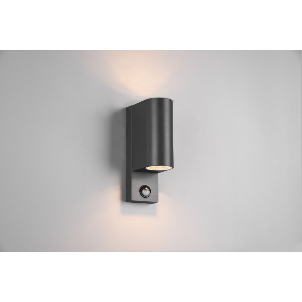 Trio Leuchten Roya Außenwandleuchte Anthrazit, 2-flammig, Bewegungsmelder main product photo