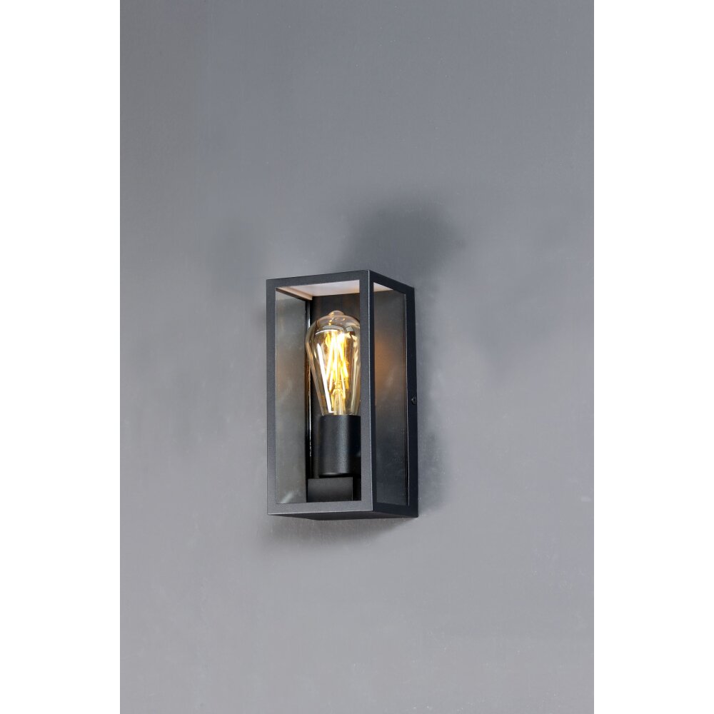 Lutec Lampen KARO Außenwandleuchte Schwarz, 1-flammig main product photo