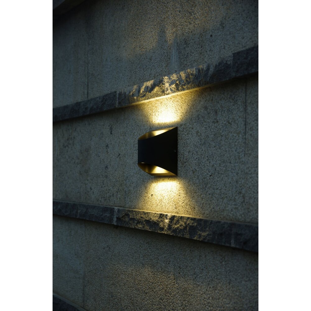 Lutec Lampen DODD Außenwandleuchte LED Schwarz, 2-flammig main product photo