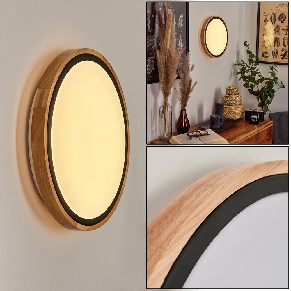 Corinto Wandleuchte LED Naturfarben, Schwarz, 1-flammig main product photo
