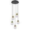 Globo JAUCY Hängeleuchte Bronze, Schwarz, 5-flammig