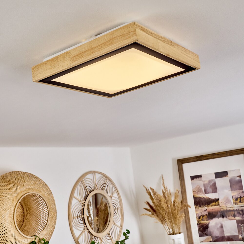Corinto Deckenleuchte LED Naturfarben, Schwarz, 1-flammig main product photo