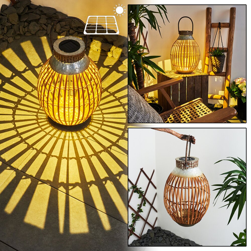 Mazomanie Solarleuchte LED Holz hell, Rostfarben, 1-flammig main product photo