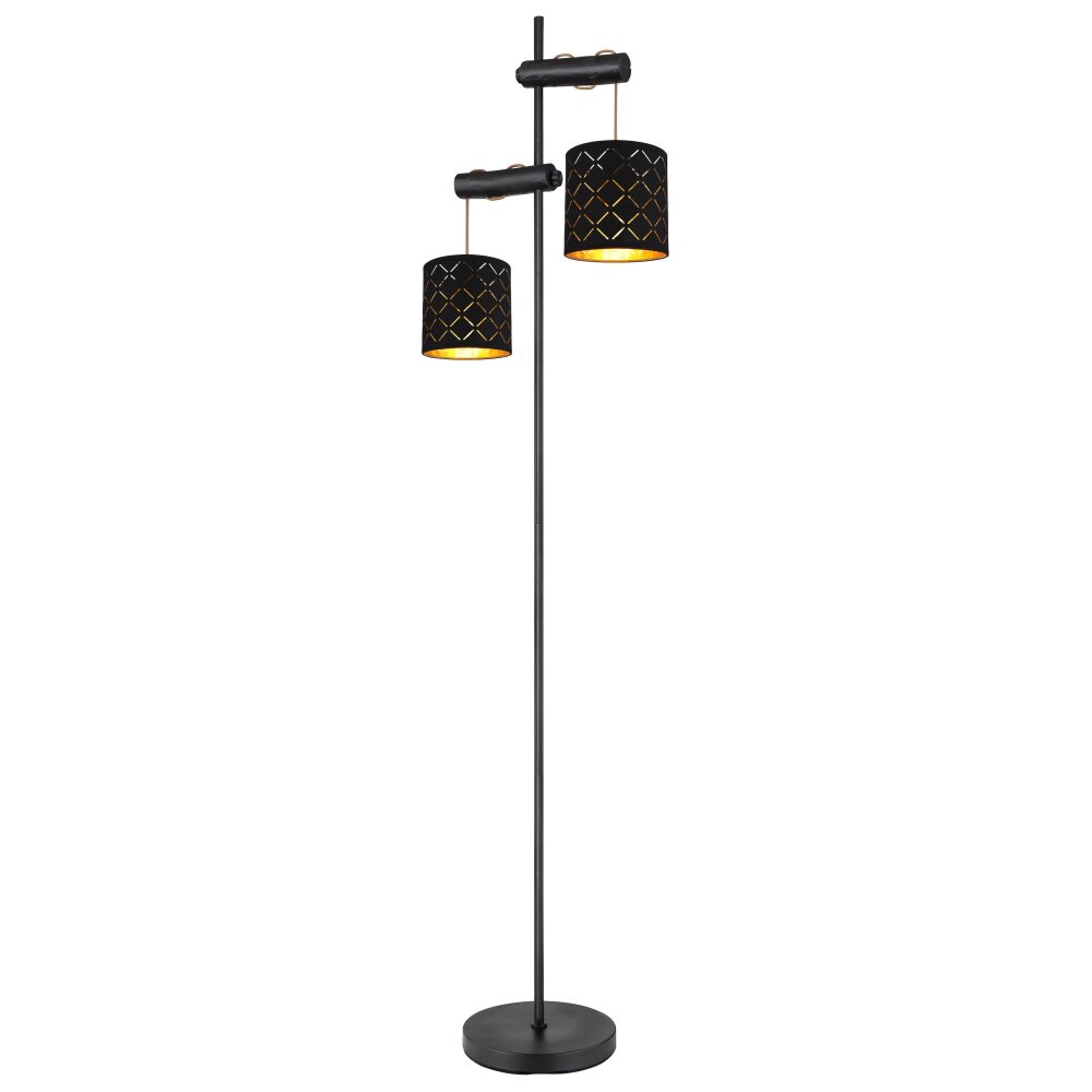 Globo CLARKE Stehleuchte Schwarz, 2-flammig main product photo