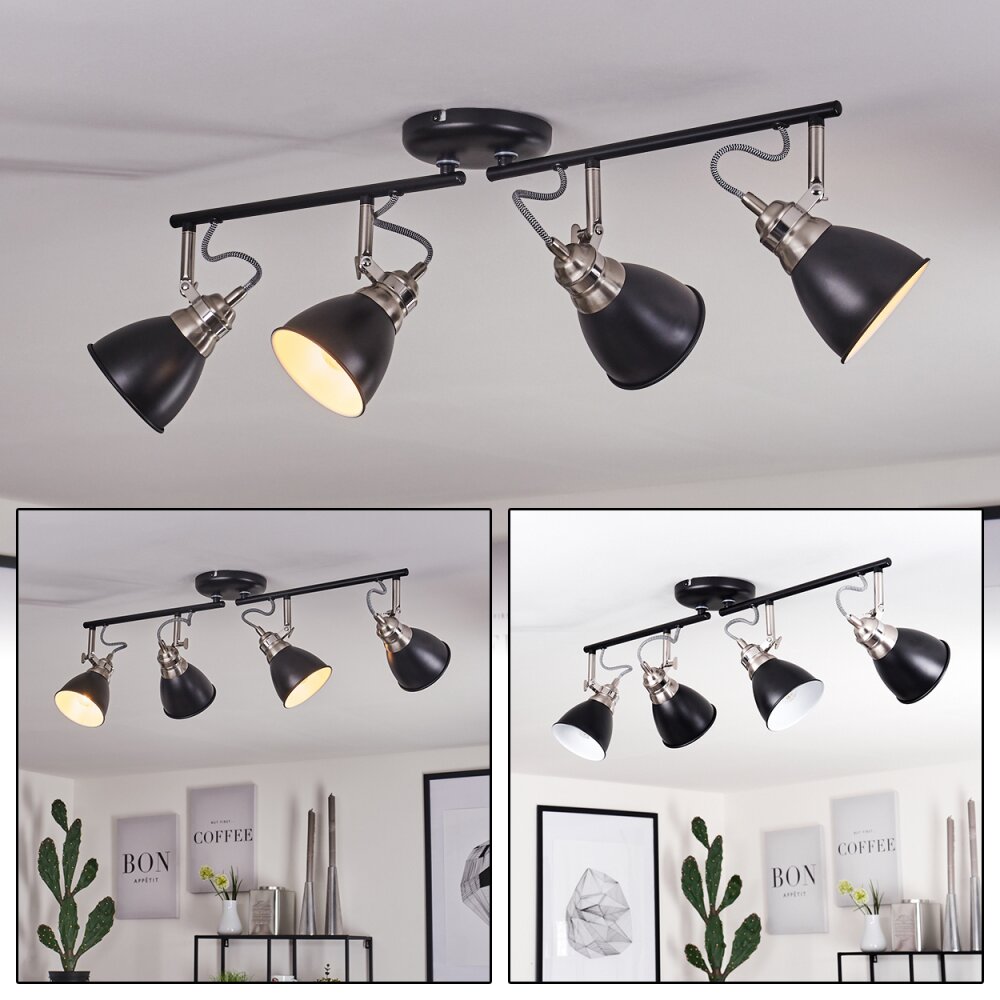 Gralingen Deckenleuchte Nickel-Matt, Schwarz, 4-flammig main product photo