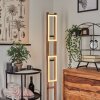Ayajasco Stehleuchte LED Holzoptik, Naturfarben, Schwarz, 1-flammig