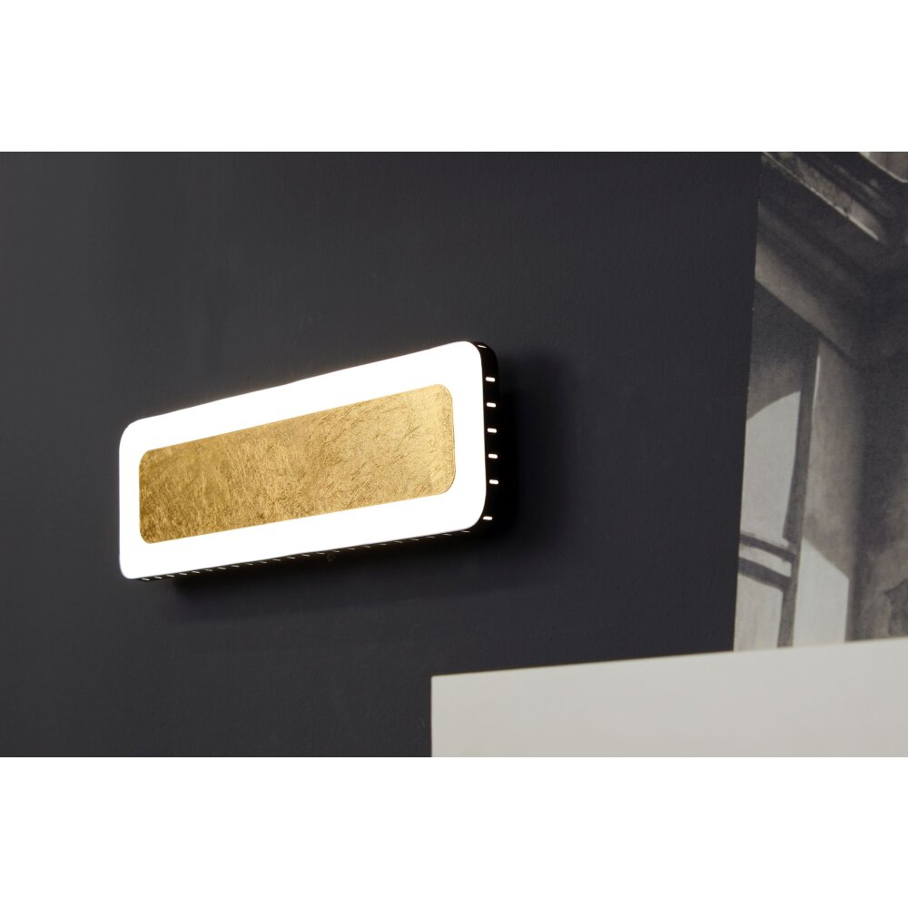 Luce Design Solaris Wandleuchte LED Schwarz-Gold, Weiß, 1-flammig main product photo