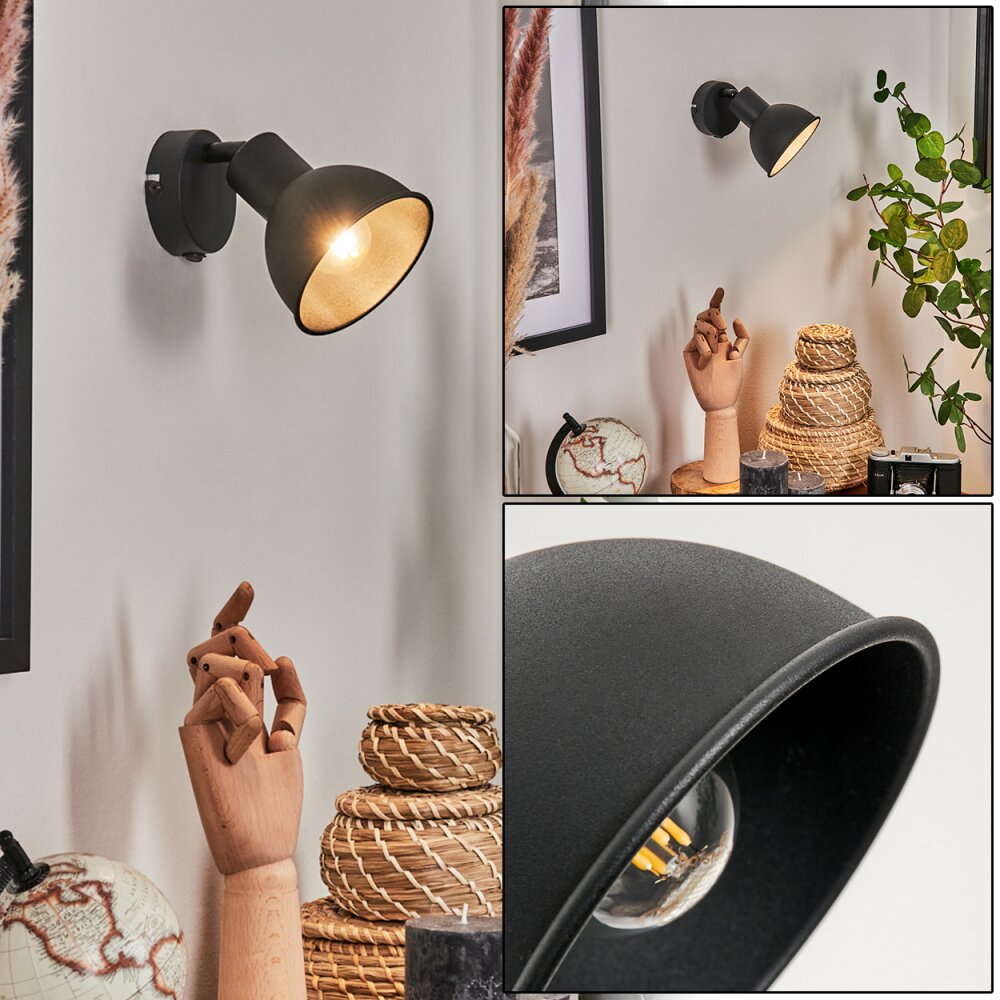 Kansela Wandleuchte Schwarz, 1-flammig main product photo