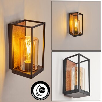 Palanga Außenwandleuchte Braun, Holzoptik, Schwarz, 1-flammig Palanga Außenwandleuchte Braun, Holzoptik, Schwarz, 1-flammig